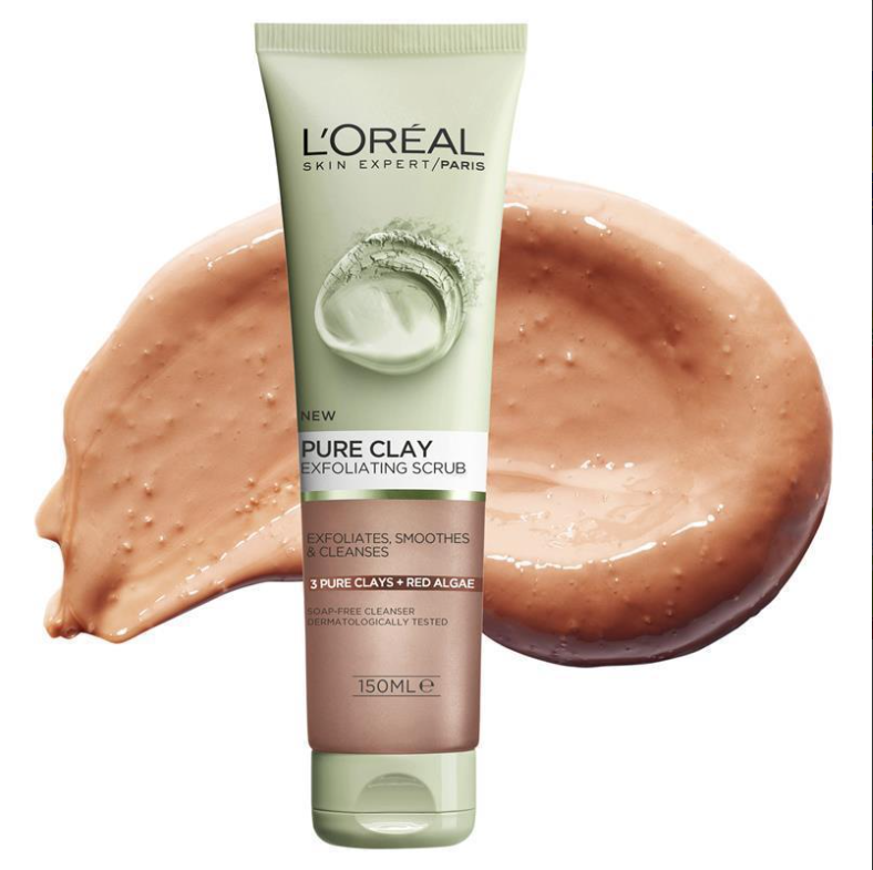 loreal clay exfoliating scrub