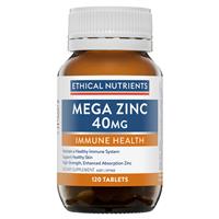 Ethical Nutrients Mega Zinc 40mg 120 Tablets