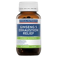 Ethical Nutrients Ginseng 5 Exhaustion Relief 60 Capsules