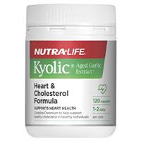 Nutra-Life Kyolic Aged Garlic Extract Heart & Cholesterol Formula 120 Capsules