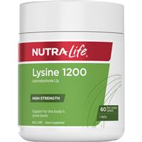 Nutra-Life Lysine 1200mg 60 Tablets NEW