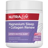 Nutra-Life Magnesium Sleep + Collagen Renew Berry Flavoured Powder 250g