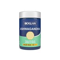 Bioglan Ashwagandha 120 Vegan Hard Capsules Exclusive Size