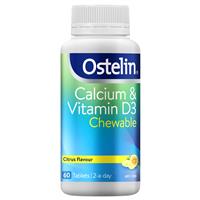 Ostelin Calcium & Vitamin D3 60 Chewable Tablets