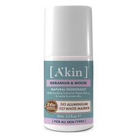 Akin Geranium & Wood Deodorant Roll On 65ml