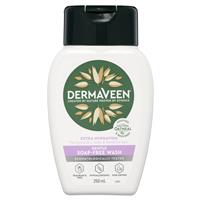 DermaVeen Extra Hydration Gentle Soap-Free Wash for Extra Dry, Itchy & Sensitive Skin 250mL