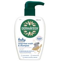 DermaVeen Baby Calmexa Soap-Free Wash & Shampoo 250ml