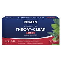 Bioglan Throat Clear Menthol 20 Lozenges