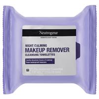 Neutrogena Night Calming Makeup Remover Cleansing Towelettes Wipes 25 Pack