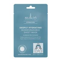 Sukin Hydration Deeply Hydrating Biodegradable Sheet Mask 25ml