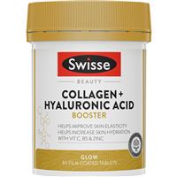 Swisse Beauty Collagen + Hyaluronic Acid Booster 80 Tablets