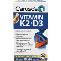 Carusos Vitamin K2 + D3 60 Capsules