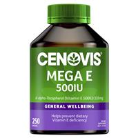 Cenovis Mega E 500IU 250 Capsules