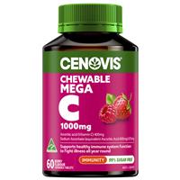 Cenovis Chewable Mega Vitamin C 1000mg Berry 60 Tablets