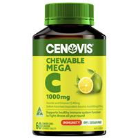 Cenovis Chewable Mega Vitamin C 1000mg Lemon Lime 60 Tablets