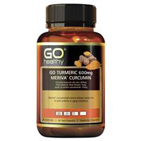 GO Healthy Turmeric 600mg Meriva Curcumin 60 Vege Capsules