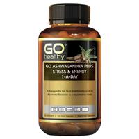 GO Healthy Ashwagandha Plus Stress & Energy 1-A-DAY 120 Hard Capsules Exclusive Size