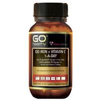 GO Healthy Iron + Vit C 500mg 30 Vege Capsules