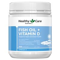 Healthy Care Fish Oil + Vitamin D 200 Capsules