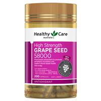 Healthy Care High Strength Grape Seed 58000 200 Capsules