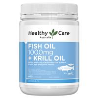 Healthy Care Fish Oil 1000mg and Krill 400 Capsules