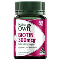 Nature’s Own Biotin 300mcg 100 Tablets