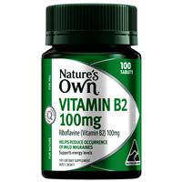 Nature’s Own Vitamin B2 100mg 100 Tablets