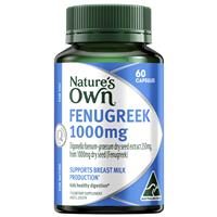 Nature’s Own Fenugreek 1000mg 60 Capsules