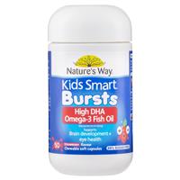 Nature’s Way Kids Smart Omega-3 Fish Oil Strawberry Flavour 50 Chewable Capsules