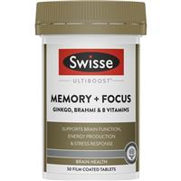 Swisse Ultiboost Memory + Focus 50 Tablets