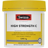 Swisse High Strength Vitamin C 1000mg 250 Tablets Exclusive Size