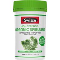 Swisse Organic Spirulina 1000mg 200 Tablets