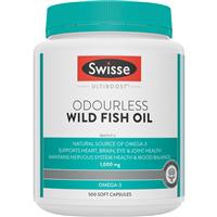 Swisse Ultiboost Odourless Wild Fish Oil 1000mg 500 Capsules Exclusive Size