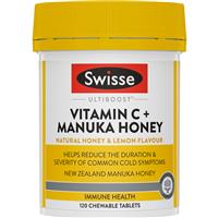 Swisse Vitamin C + Manuka Honey 120 Tablets