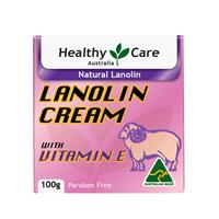 Healthy Care Natural Lanolin & Vitamin E Cream 100g