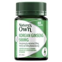 Nature’s Own Korean Ginseng 500mg 60 Tablets