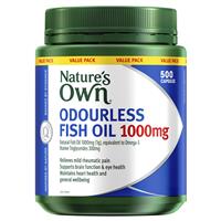 Nature’s Own Odourless Fish Oil 1000mg 500 Capsules Exclusive Size