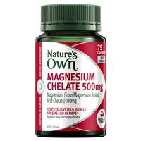 Nature’s Own Magnesium Chelate 500Mg 75 Capsules