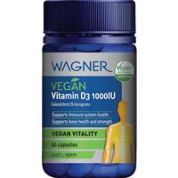 Wagner Vegan Vitamin D3 1000IU 60 Capsules