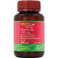 Microgenics Vitamin B2 100mg 100 Tablets