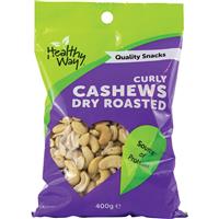 Healthy Way Curly Cashews Dry Roasted 400g