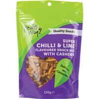 Healthy Way Super Chilli and Lime Soy Crisps With Cashews 150g