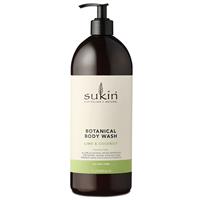 Sukin Botanical Body Wash Lime & Coconut 1 Litre Pump