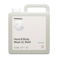 Thankyou Hand & Body Wash Fragrance Free Refill 3L