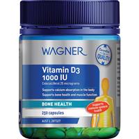 Wagner Vitamin D3 1000IU 250 Capsules