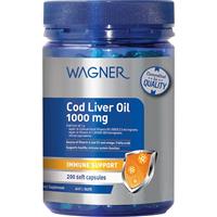 Wagner Cod Liver Oil 1000mg 200 Soft Gels